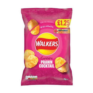 Walkers Prawn Cocktail 70G Pm 1.25 – Case Qty – 18