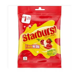 Starburst Fave Reds 127G Pm £1.25 – Case Qty – 12