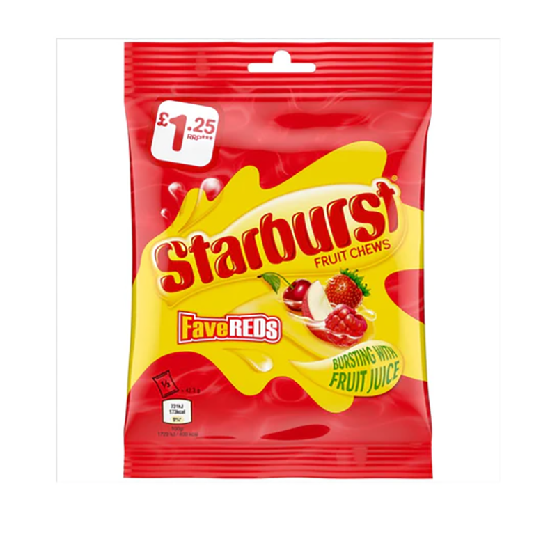 Starburst Fave Reds 127G Pm £1.25 - Case Qty - 12