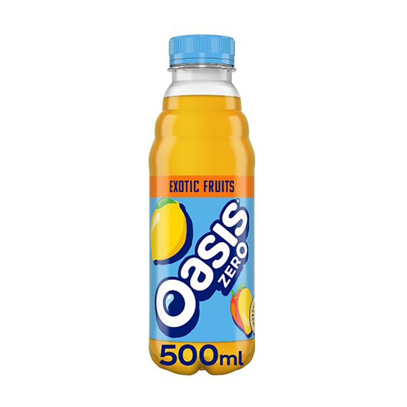 Oasis Exotic Fruits Zero 500Ml - Case Qty - 12