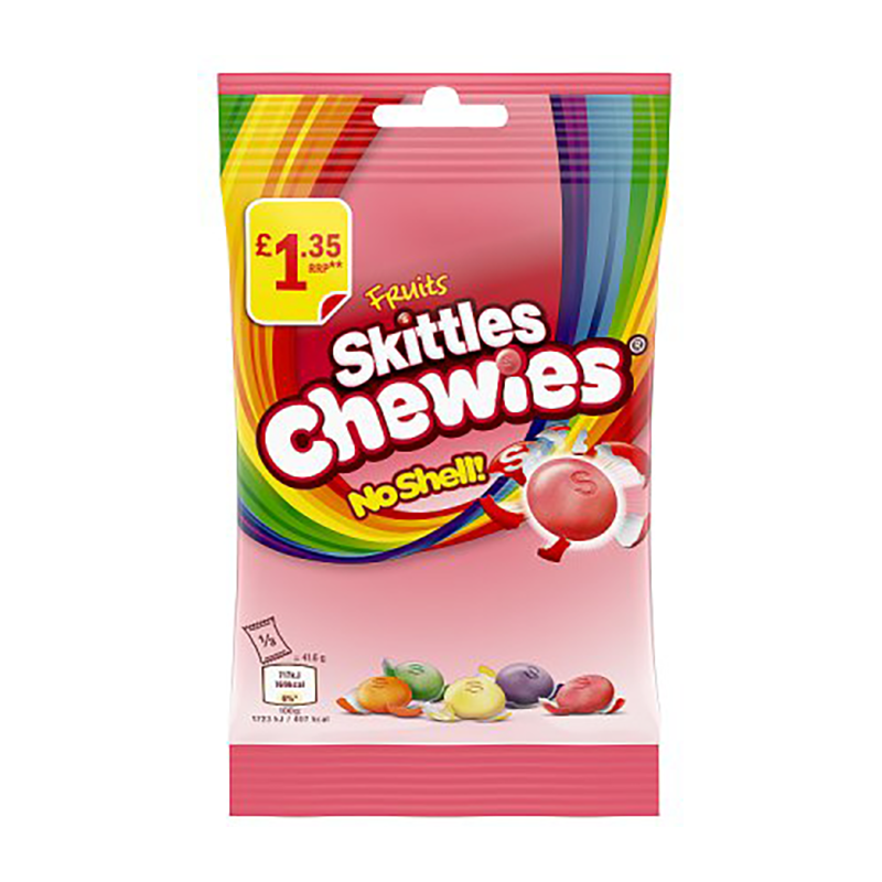 Skittles Chewies125G Pm £1.35 - Case Qty - 12