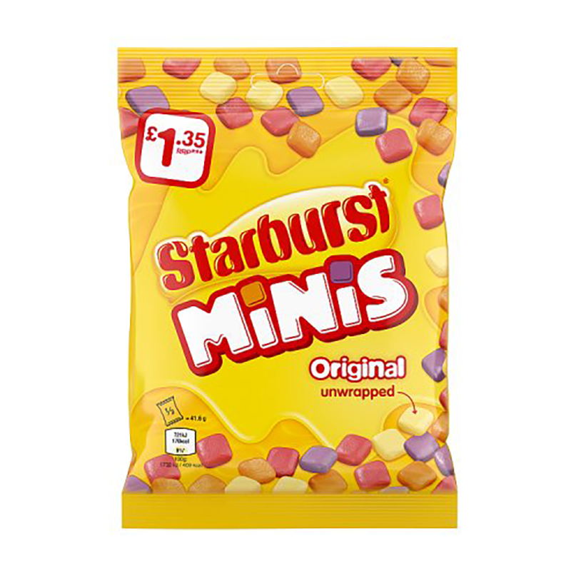 Starburst Minis Original 125G Pm £1.35 - Case Qty - 12