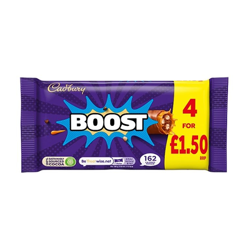 Cadbury Boost 4Pk Pm £1.50 - Case Qty - 12