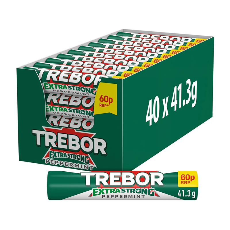 Trebor Extra Strong Peppermint Roll Pm 69P - Case Qty - 40