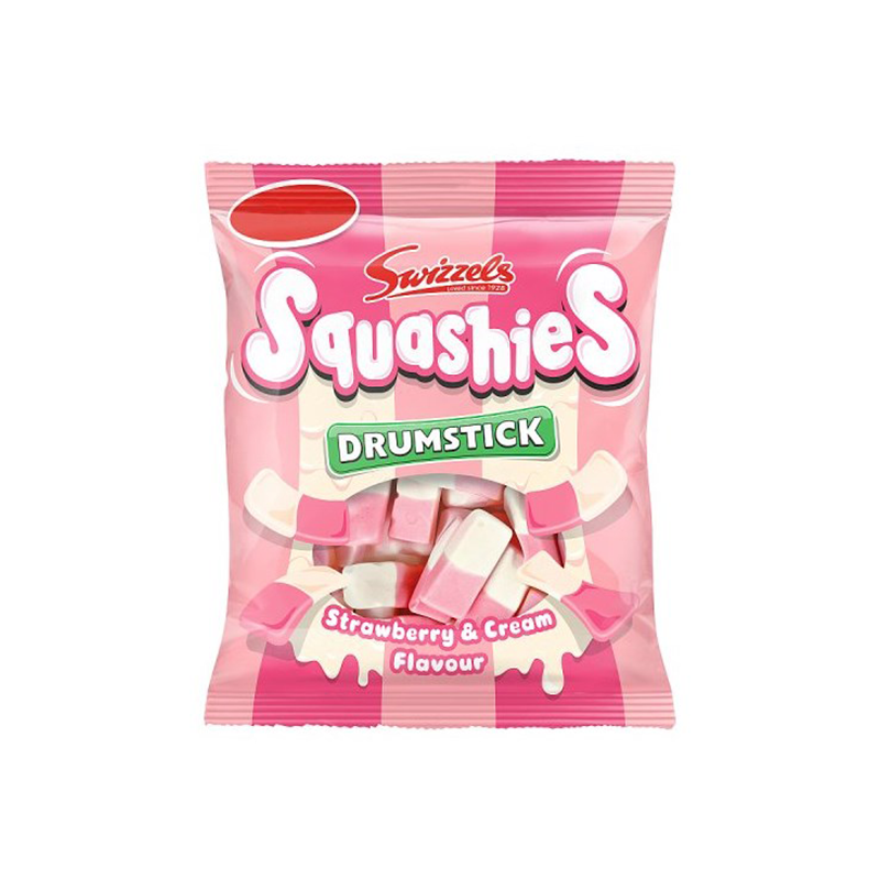 Squashies Drumsticks Strawberry & Cream Pm 1.15 - Case Qty - 12