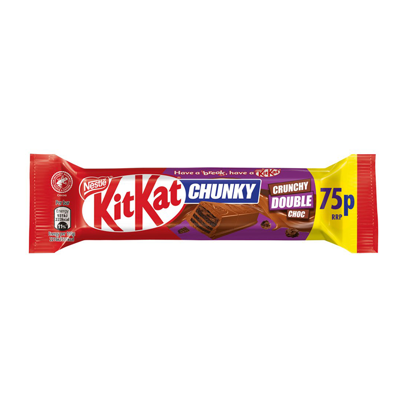 Kit Kat Chunky Crunchy Double Choc Pm 75P - Case Qty - 24