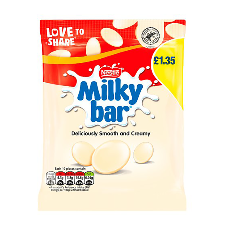 Milkybar Gian Buttons Pouch 85G Pm £1.35 - Case Qty - 12