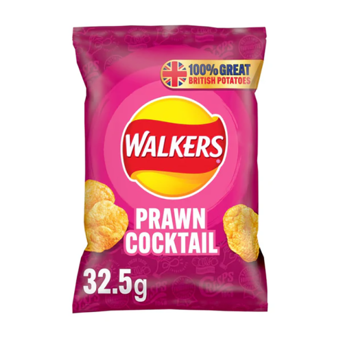 Walkers Prawn Cocktail 32.5G - Case Qty - 32