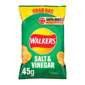 Walkers Grab Bag Salt & Vinegar 45G – Case Qty – 32