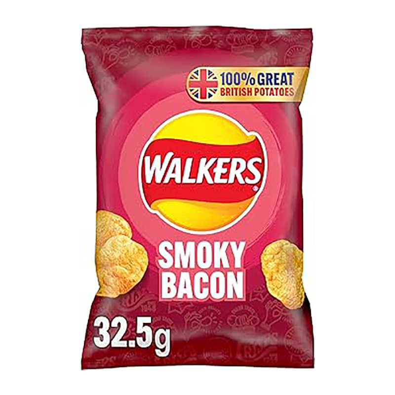 Walkers Smoky Bacon 32.5G - Case Qty - 32