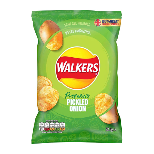 Walkers Pickled Onion 32.5G - Case Qty - 32