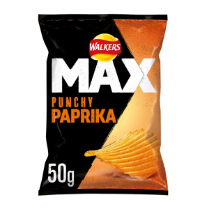 Walkers Max Paprika 50G – Case Qty – 24