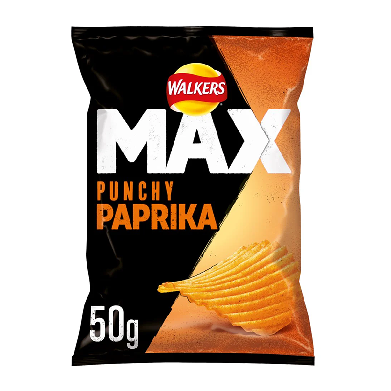 Walkers Max Paprika 50G - Case Qty - 24