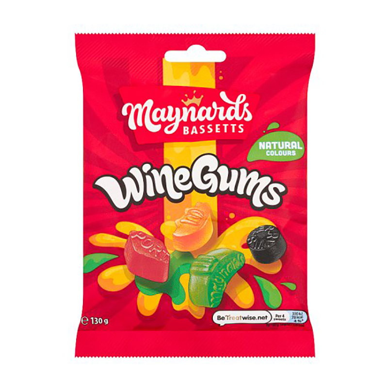 Maynard Wine Gums 130G Bag - Case Qty - 10