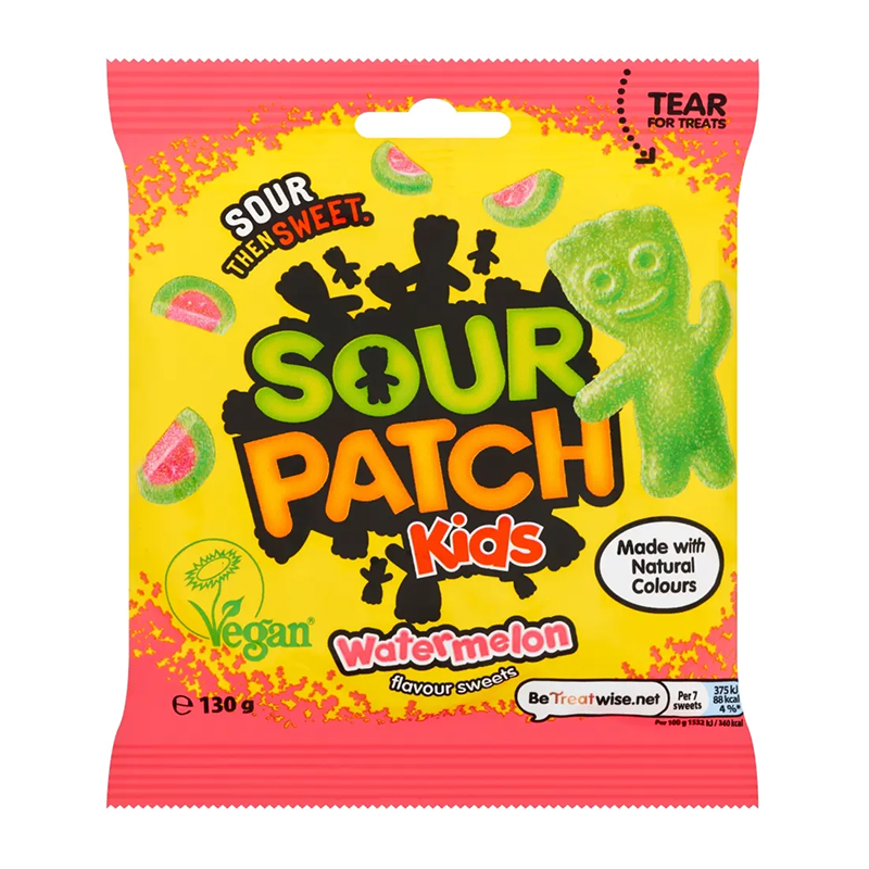 Sour Patch Kids Watermelon 130G Bag - Case Qty - 10