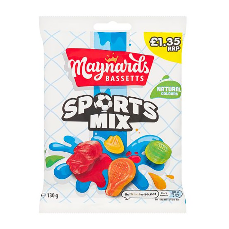 Maynard Sports Mix 130G Pm £1.35 - Case Qty - 10