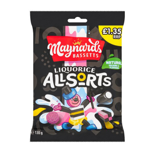 Maynard Liquorice Allsorts 130G Pm £1.35 – Case Qty – 10