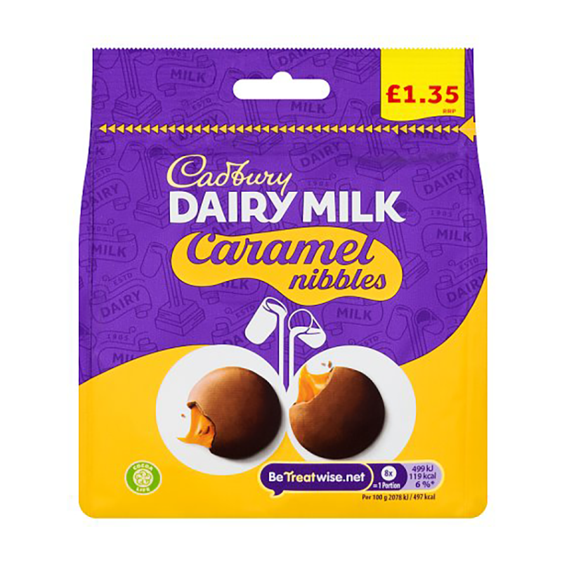 Cadburys Caramel Nibbles £1.35 - Case Qty - 10