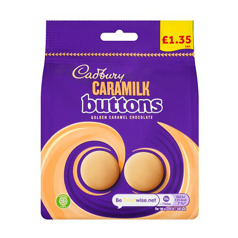 Cadburys Caramilk Buttons £1.35 - Case Qty - 10