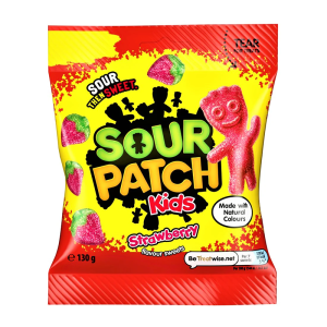 Sour Patch Kids Strawberry 130G Bag – Case Qty – 10