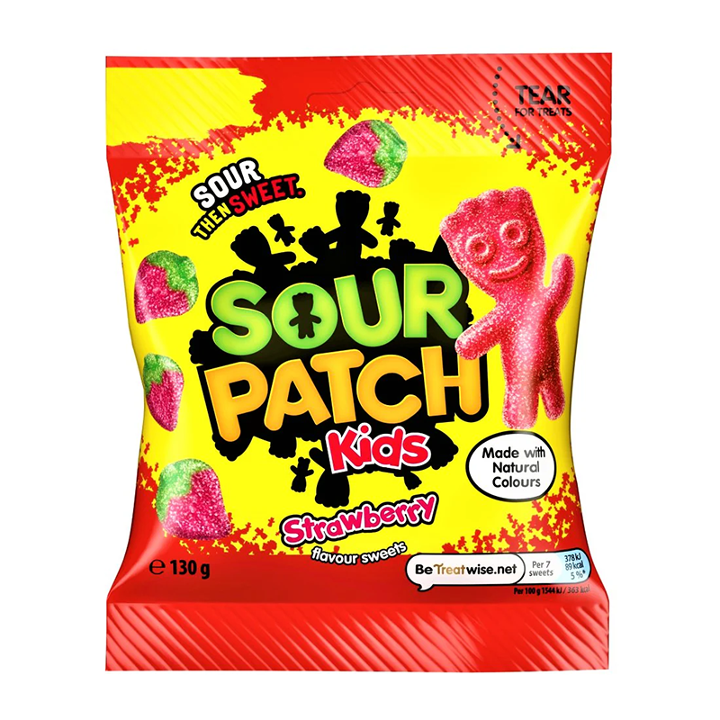 Sour Patch Kids Strawberry 130G Bag - Case Qty - 10