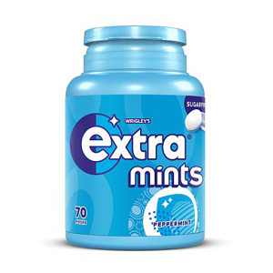 Wrigleys Extra Peppermint Gum 46 Bottle – Case Qty – 6