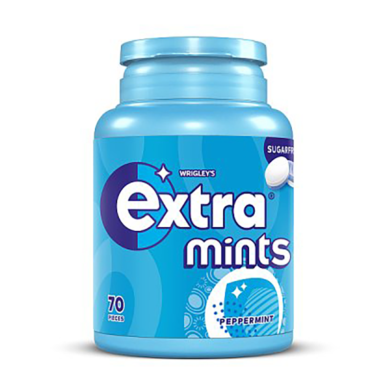 Wrigleys Extra Peppermint Gum 46 Bottle - Case Qty - 6