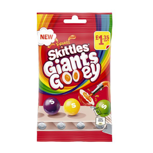 Skittles Giant Gooey Bag 109G Pm £1.35 – Case Qty – 14