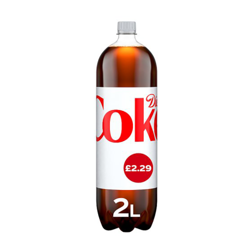 Coca Cola Diet 2Lt Pmp £2.29 - Case Qty - 6