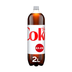 Coca Cola Diet 2Lt Pmp £2.29 – Case Qty – 6