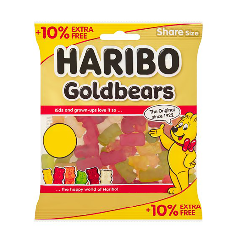 Haribo Gold Bears Pmp £1.25 10% Extra - Case Qty - 12