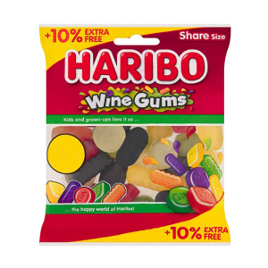 Haribo Wine Gums Pmp £1.25 10% Extra – Case Qty – 12