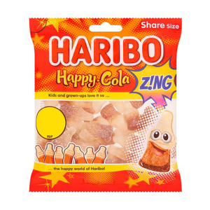 Haribo Happy Cola Zing Pmp £1.25 10% Extra – Case Qty – 12