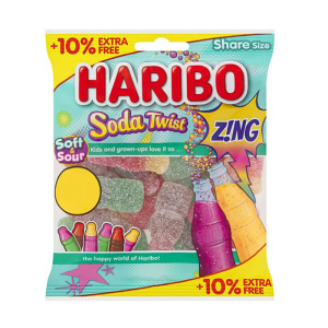 Haribo Soda Twist Z!Ng Pmp £1.25 10% Extra – Case Qty – 12