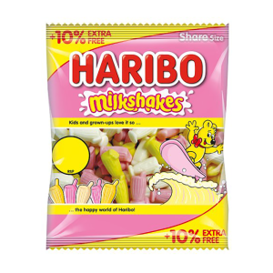 Haribo Milkshakes Pmp £1.25 10% Extra – Case Qty – 12