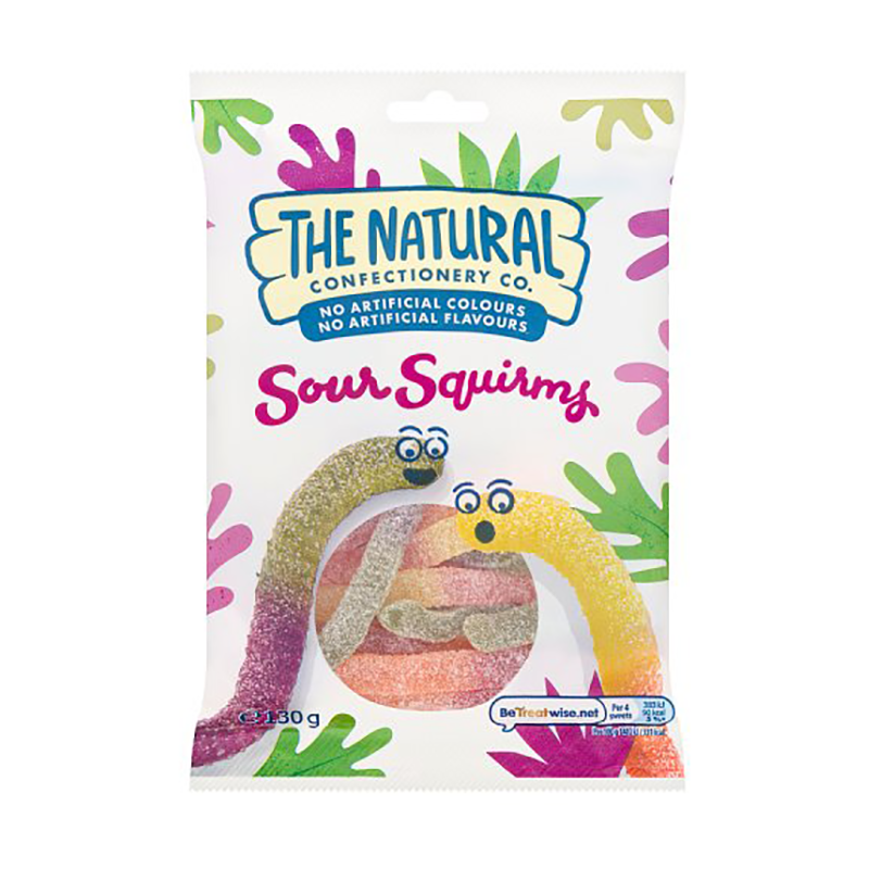 Tncc Sour Squirms 130G Bag - Case Qty - 10