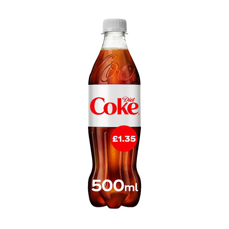 Diet Coke 500Ml Pmp £1.35 - Case Qty - 12