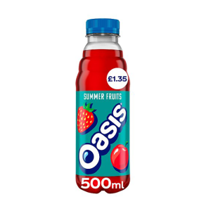 Oasis Summer Fruits 500Ml Pmp £1.35 – Case Qty – 12