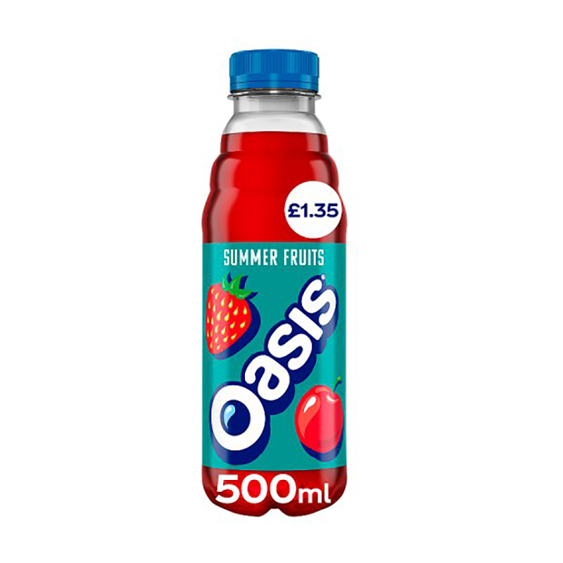 Oasis Summer Fruits 500Ml Pmp £1.35 - Case Qty - 12