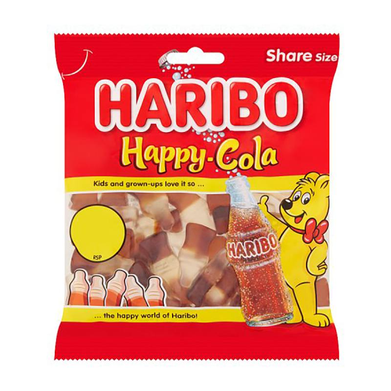 Haribo Happy Cola Pmp £1.25 10% Extra - Case Qty - 12