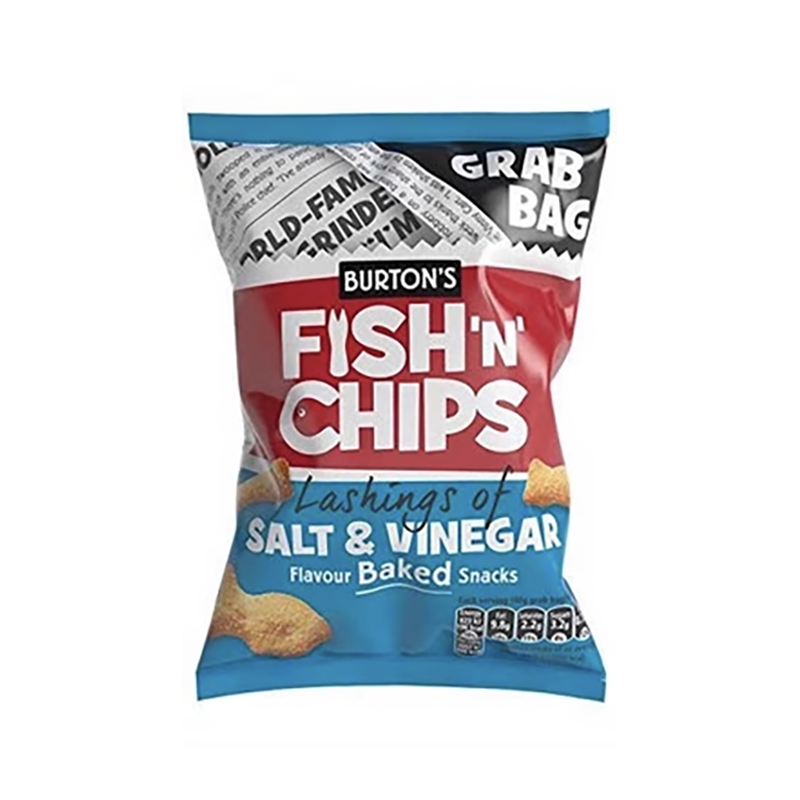 Burtons Fish & Chips S/Vinegar 40G - Case Qty - 30