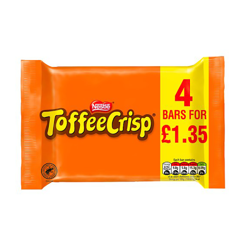 Toffee Crisp 4Pk Pm £1.35 - Case Qty - 14