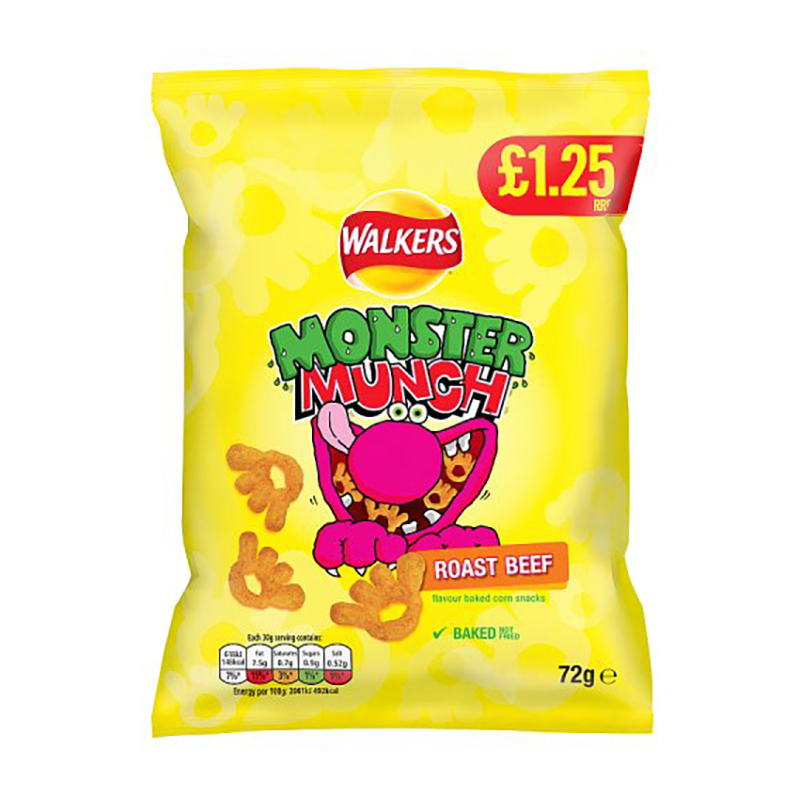 Monster Munch Roast Beef  Pm 1.25 - Case Qty - 18