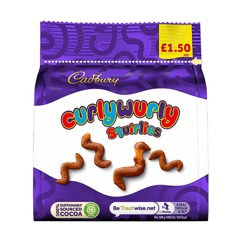 Cadburys Curly Wurly Squirlies £1.50 - Case Qty - 10