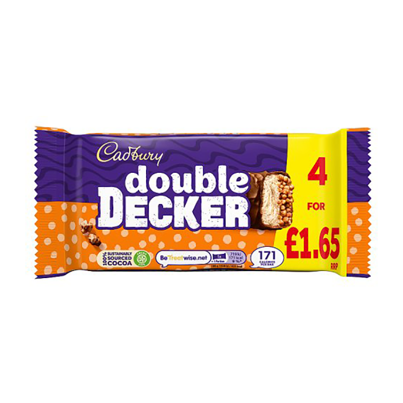 Cadbury Double Decker 4Pk Pm £1.65 - Case Qty - 8