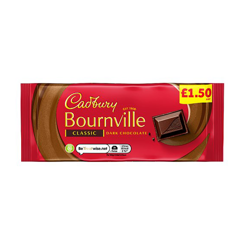 Cadburys Bournville 100G Pmp £1.50 - Case Qty - 18