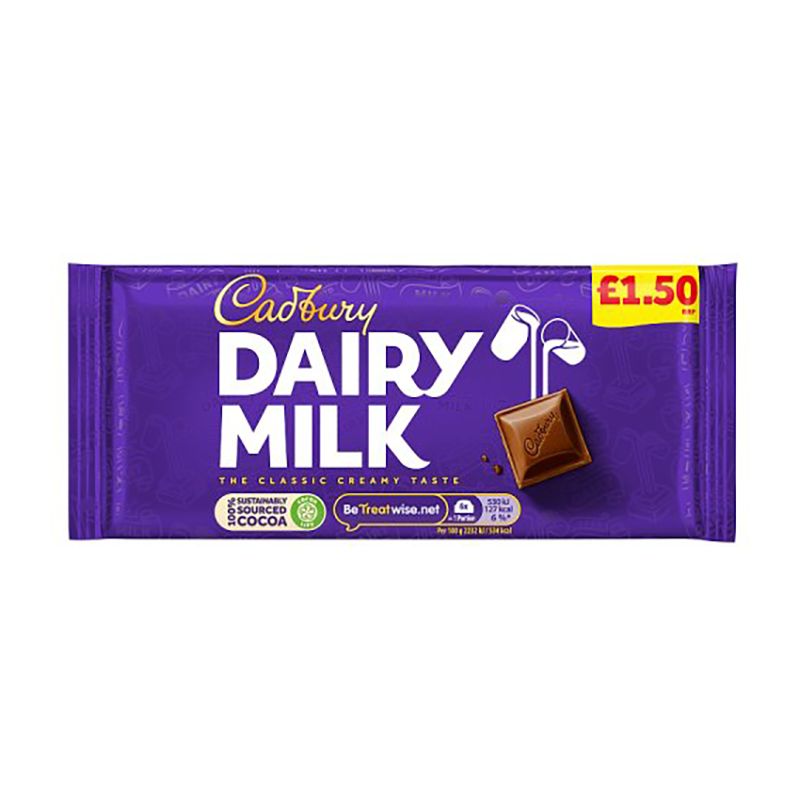 Cadburys Dairy Milk Pmp £1.50 - Case Qty - 22