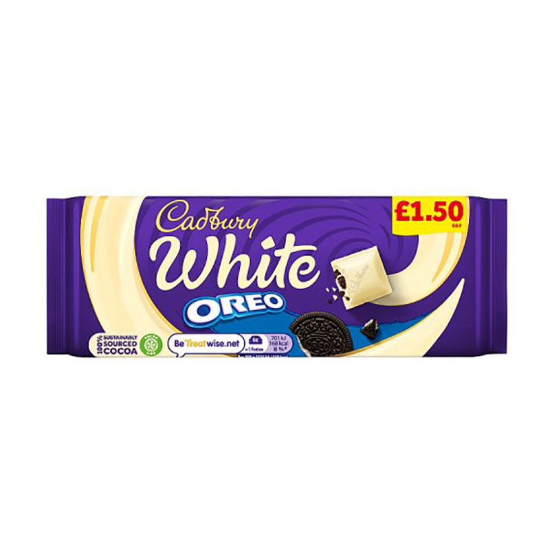 Cadburys Dairy Milk White Oreo Pmp £1.50 - Case Qty - 17