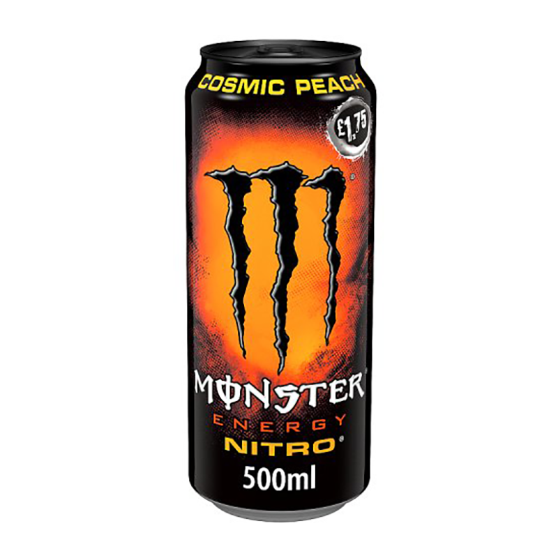 Monster Nitro Peach 500Ml Pmp £1.75 - Case Qty - 12