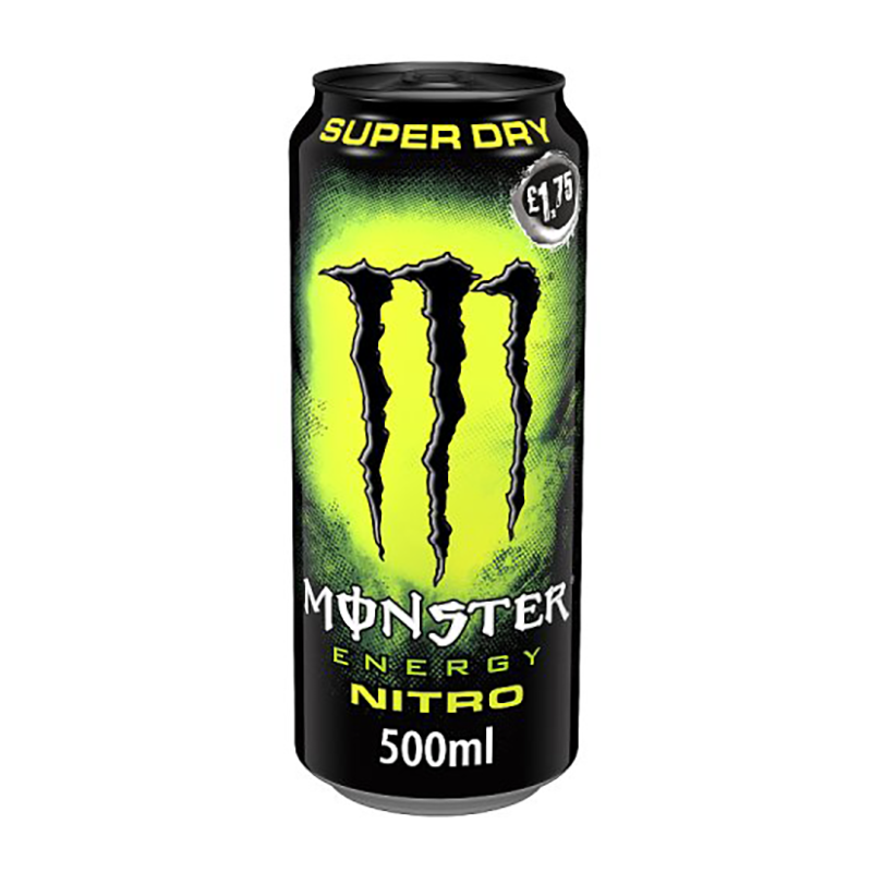 Monster Nitro Super Dry 500Ml Pmp £1.75 - Case Qty - 12